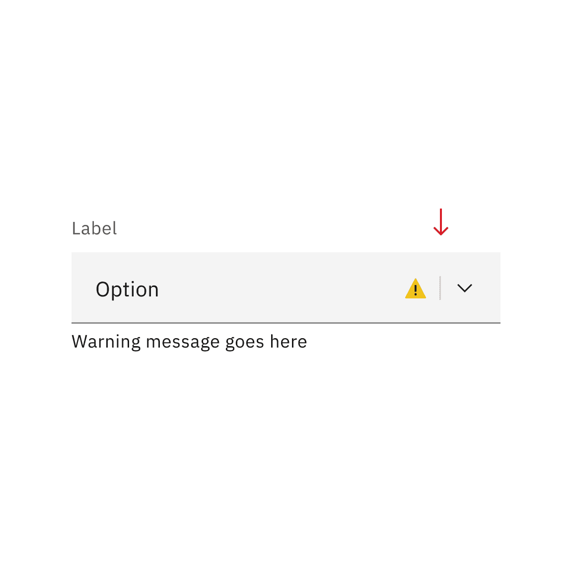 Do not introduce a vertical divider between interactive and non-interactive elements in an input field.